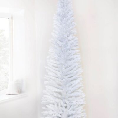 Christmas Tree World The 5Ft White Italian Pencilimo Tree  Slim Christmas Trees