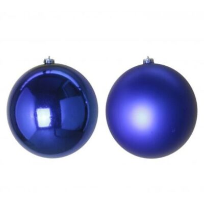 Christmas Tree World 10Cm Blue Bauble Set Shiny/Matt (60 Pc)  Large Christmas Baubles