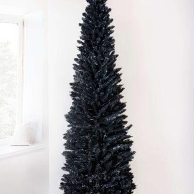 Christmas Tree World The 5Ft Black Italian Pencilimo Tree  Slim Christmas Trees