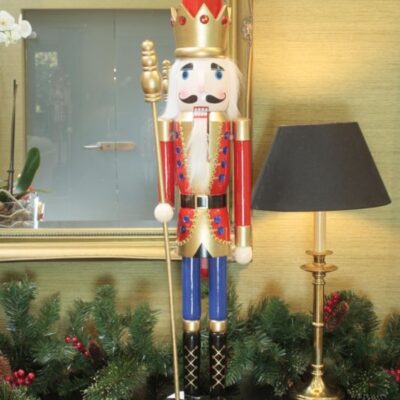 Christmas Tree World 90Cm Nutcracker With Crown & Sceptre  Nutcracker Soldiers