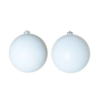 Christmas Tree World 15Cm White Bauble Set Shiny/Matte (60 Pc)  Large Christmas Baubles