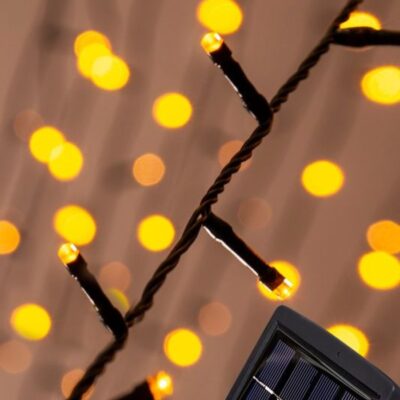 Christmas Tree World 200 Led Solar Powered String Lights – Yellow  Outdoor Christmas Lights