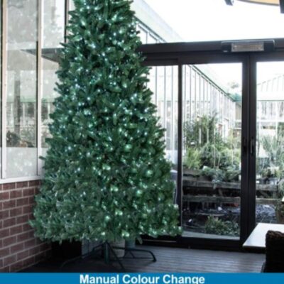 Christmas Tree World The 10Ft Pre-Lit Ultra Devonshire Slimline Tree Warm White/White  Ultra Realistic Christmas Trees