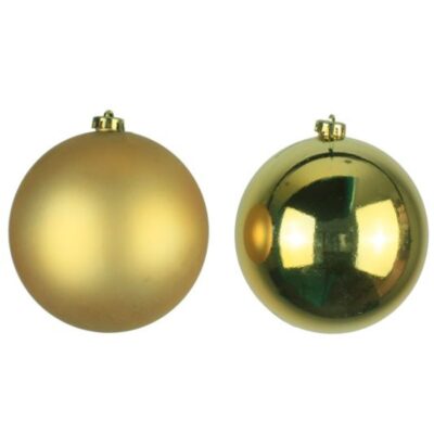 Christmas Tree World 15Cm Gold Bauble Set Shiny/Matt (40 Pc)  Large Christmas Baubles