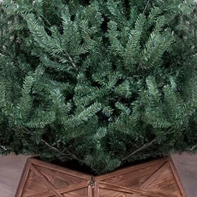 Christmas Tree World Wooden Christmas Tree Skirt In 3 Colours (For 6Ft-8Ft Trees – Tight Fit)  6 Foot Pre Lit Christmas Trees