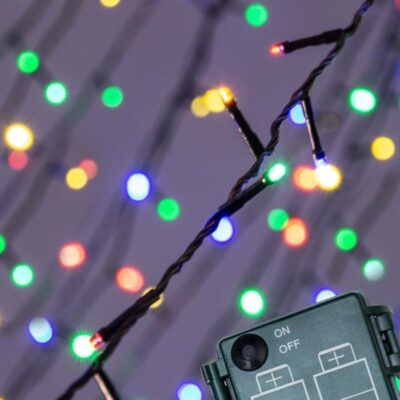 Christmas Tree World Ctw Battery Powered 200 Led Multifunction String Light Set – Multicolour  Battery Powered Leds