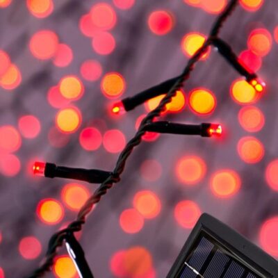 Christmas Tree World 200 Led Solar Powered String Lights – Red  Outdoor Christmas Lights