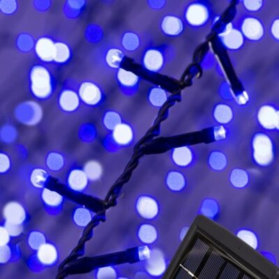 Christmas Tree World 200 Led Solar Powered String Lights – Blue  Outdoor Christmas Lights