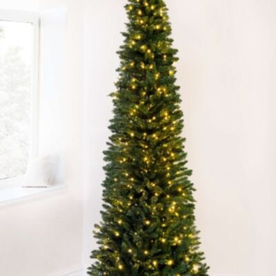 Christmas Tree World The Pre-Lit 4Ft Green Italian Pencilimo Tree Tree  4 Foot Pre Lit Christmas Trees