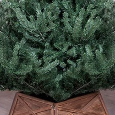 Christmas Tree World Wooden Christmas Tree Skirt In 3 Colours (For 6Ft-8Ft Trees – Tight Fit)  Ultra Realistic Christmas Trees