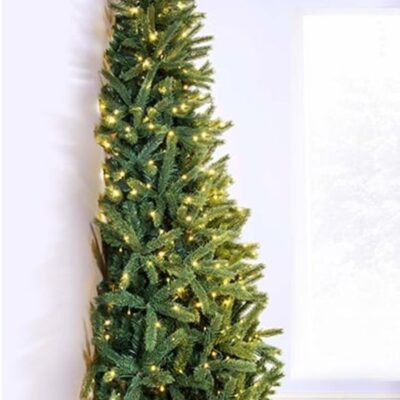 Christmas Tree World The Pre-Lit Ultra Devonshire Half Tree Warm White Lights (4Ft To 7Ft)  As Seen On Tv