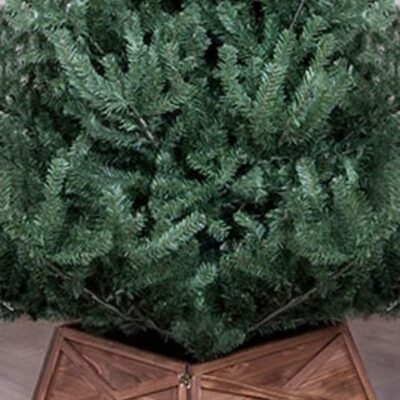 Christmas Tree World Wooden Christmas Tree Skirt In 3 Colours (For 6Ft-8Ft Trees – Tight Fit)  8 Foot Pre Lit Christmas Trees