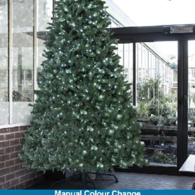 Christmas Tree World The 10Ft Ultra Devonshire Fir Pre-Lit With Warm White/White Colour Change Leds  Tall Christmas Trees