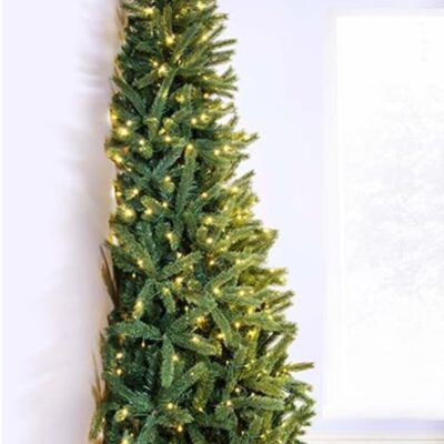 Christmas Tree World The 7Ft Pre-Lit Ultra Devonshire Half Tree Warm White Lights  Ultra Realistic Christmas Trees