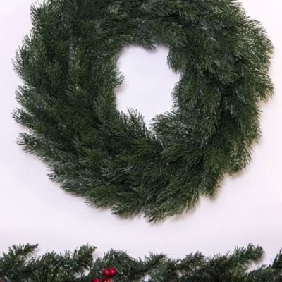 Christmas Tree World The Vivente Fir Wreath (100% Pe 50Cm-60Cm)  Outdoor Christmas Wreaths