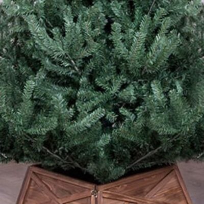 Christmas Tree World Wooden Christmas Tree Skirt In 3 Colours (For 6Ft-8Ft Trees – Tight Fit)  9 Foot Pre Lit Christmas Trees