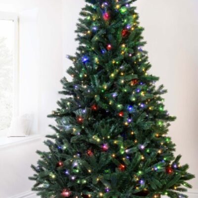 Christmas Tree World The 4Ft Ultra Devonshire Fir Pre-Lit With Warm White/Multicoloured Colour Change Leds  Ultra Realistic Christmas Trees